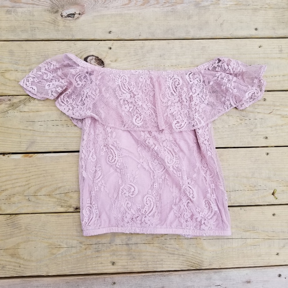 American Eagle Off The Shoulder Lace Top - Picture 4 of 4